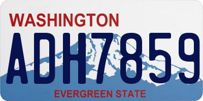 WA license plate ADH7859