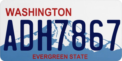 WA license plate ADH7867