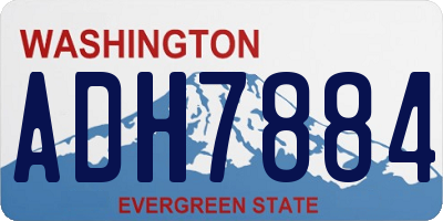 WA license plate ADH7884