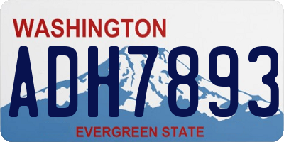 WA license plate ADH7893