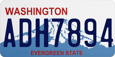 WA license plate ADH7894