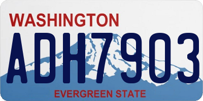 WA license plate ADH7903