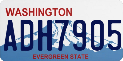 WA license plate ADH7905