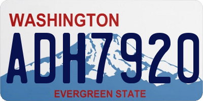WA license plate ADH7920