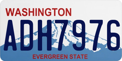 WA license plate ADH7976