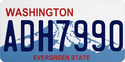 WA license plate ADH7990