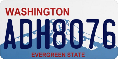 WA license plate ADH8076