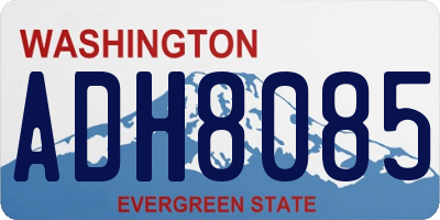 WA license plate ADH8085