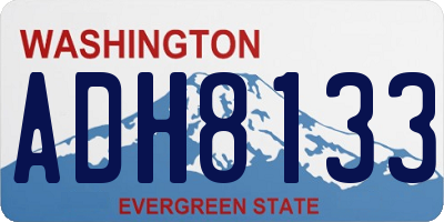 WA license plate ADH8133