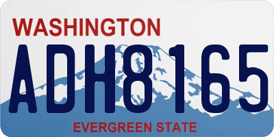 WA license plate ADH8165