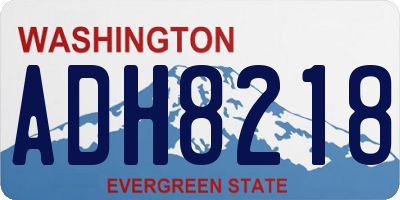 WA license plate ADH8218