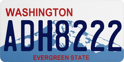 WA license plate ADH8222
