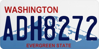 WA license plate ADH8272