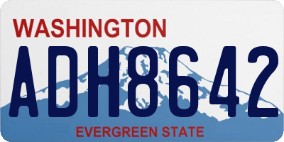 WA license plate ADH8642