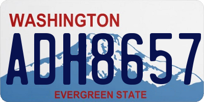 WA license plate ADH8657