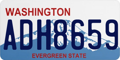 WA license plate ADH8659