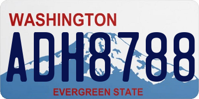WA license plate ADH8788