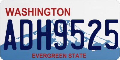 WA license plate ADH9525