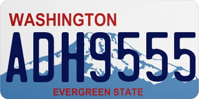 WA license plate ADH9555