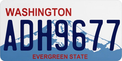 WA license plate ADH9677