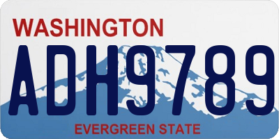 WA license plate ADH9789