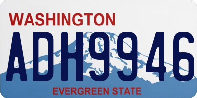 WA license plate ADH9946
