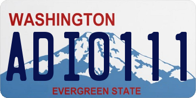 WA license plate ADI0111