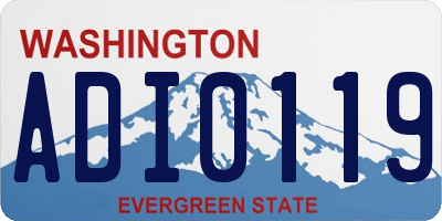 WA license plate ADI0119