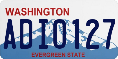 WA license plate ADI0127