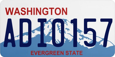 WA license plate ADI0157