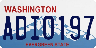 WA license plate ADI0197