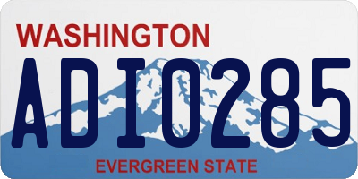 WA license plate ADI0285