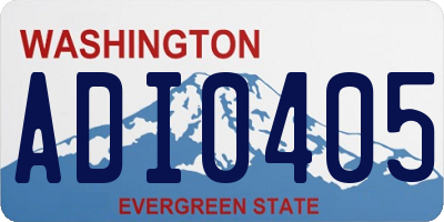 WA license plate ADI0405