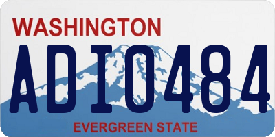 WA license plate ADI0484