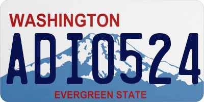 WA license plate ADI0524