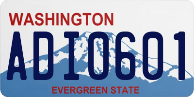 WA license plate ADI0601