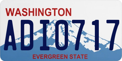 WA license plate ADI0717