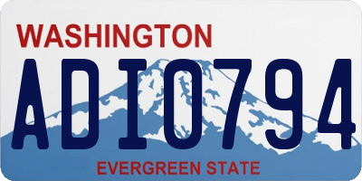WA license plate ADI0794