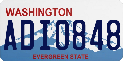 WA license plate ADI0848