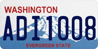 WA license plate ADI1008