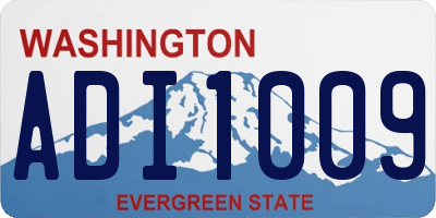 WA license plate ADI1009