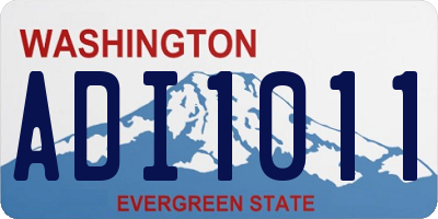 WA license plate ADI1011