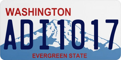 WA license plate ADI1017