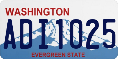 WA license plate ADI1025