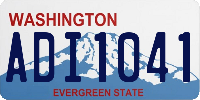 WA license plate ADI1041