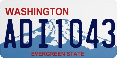 WA license plate ADI1043