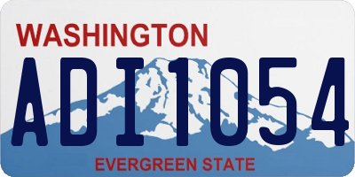 WA license plate ADI1054