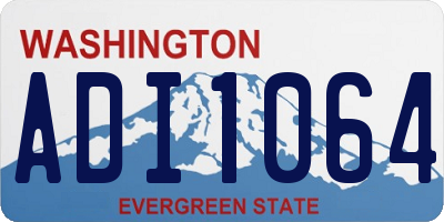 WA license plate ADI1064