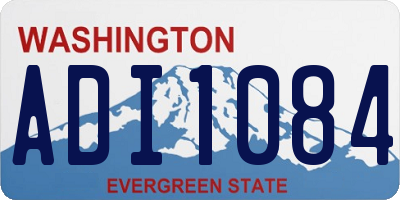 WA license plate ADI1084
