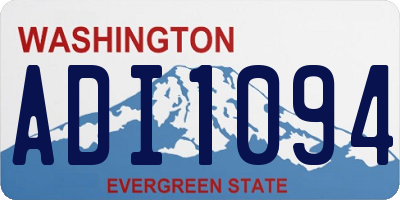 WA license plate ADI1094